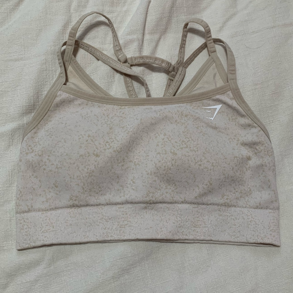 Gymshark beige fleck sports bra